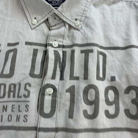 Ecko Unitd Shirt Men 2XL Button Down Short Sleve Vintage Look Y2K Rap Streetwear - Picture 3 of 8